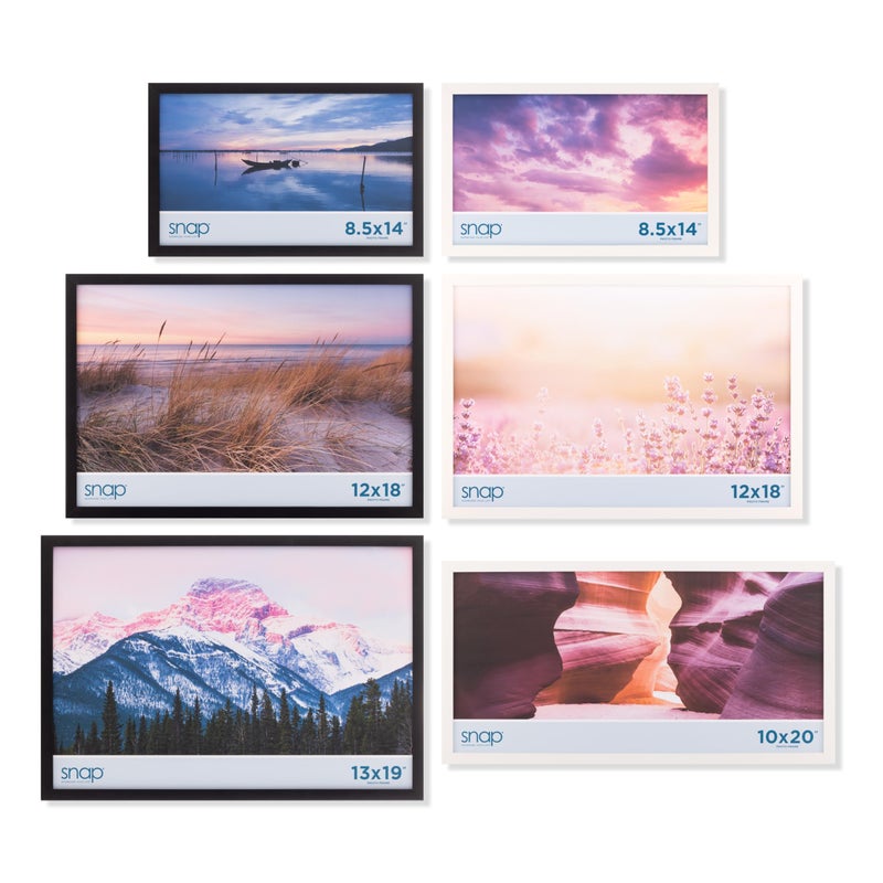 SNAP إطار ملصق حائط خشبي أبيض 8.5"x14" - عرض مثبت على الحائط - مناسب تمامًا للصور الرقمية - خيارات تثبيت متعددة - مثبت حائط مستطيل - Image 3